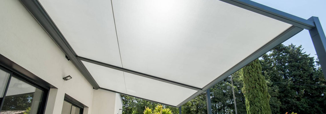 pergola à toile